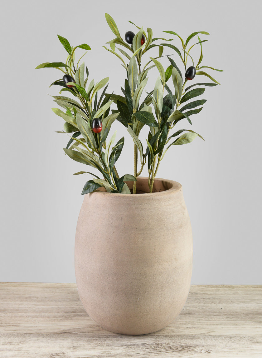 9in Tall Petra Aged Terracotta Jar Planter Decor Jamali Garden