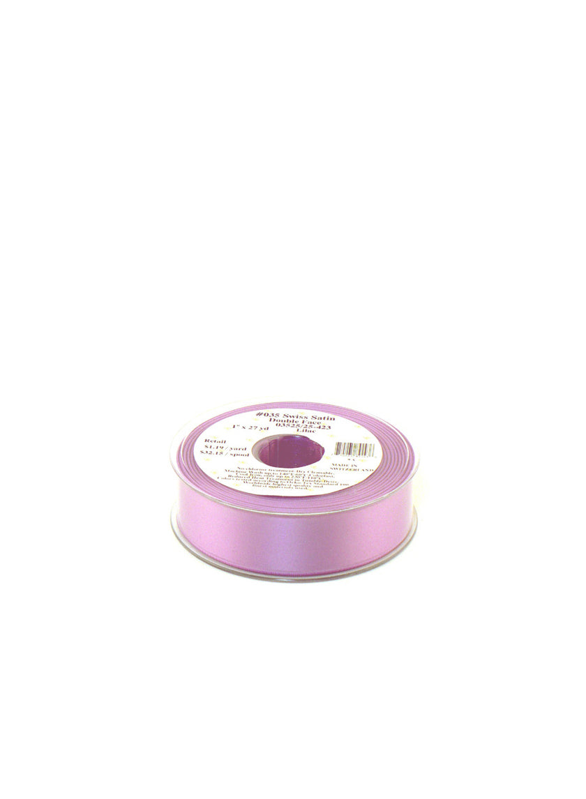 1in Lilac Swiss Satin Ribbon Decor Jamali Garden