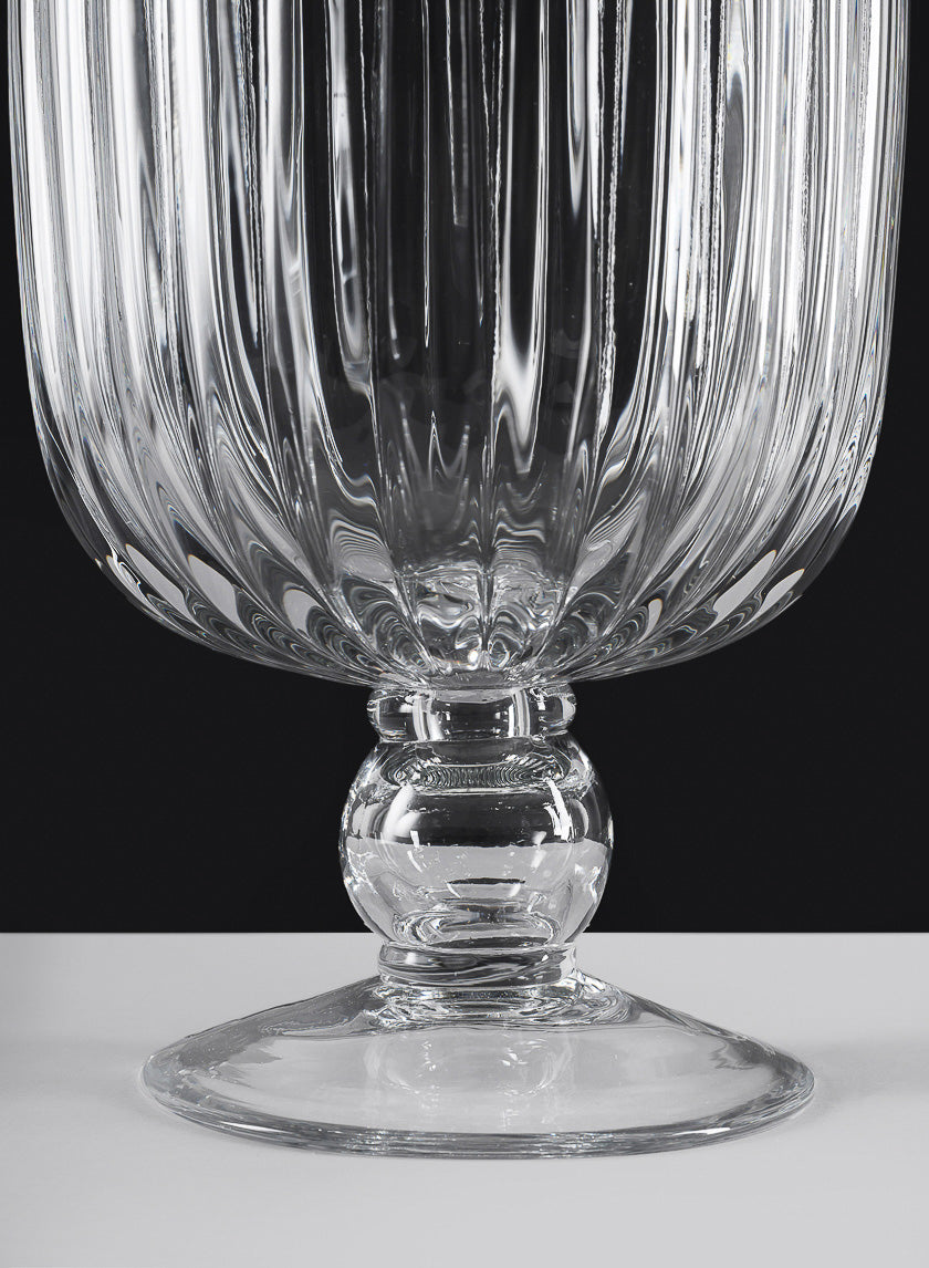 Versailles Pleated Glass Urn Decor Jamali Garden