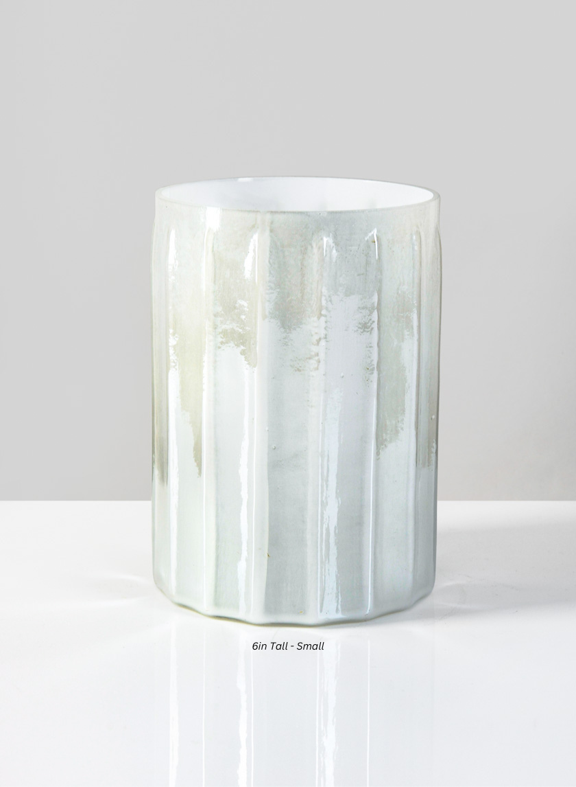 Norvege Pearl White Vase Decor Jamali Garden White 6in Tall - Small EACH