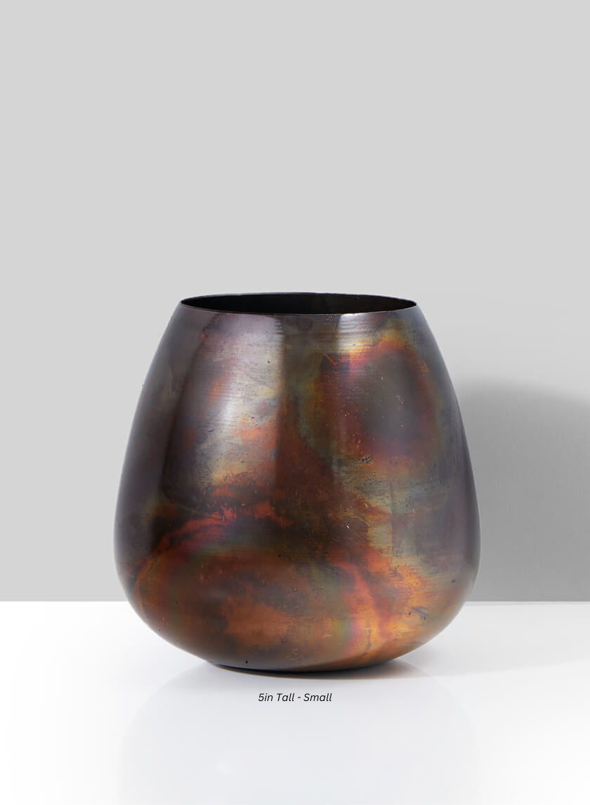 Cappadocia Rainbow Iron Bowl Decor Jamali Garden Copper 5in Tall - Small EACH