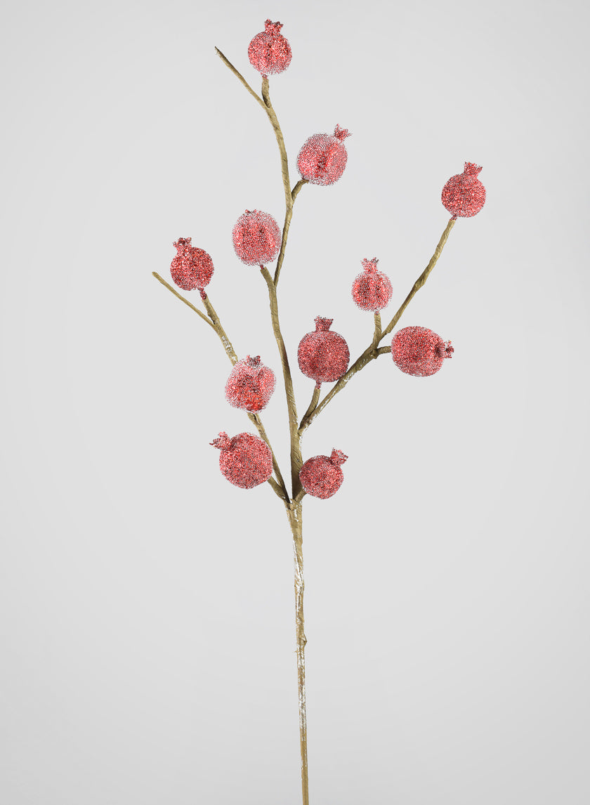 27in Long Beaded Pomegranate Spray Decor Jamali Garden