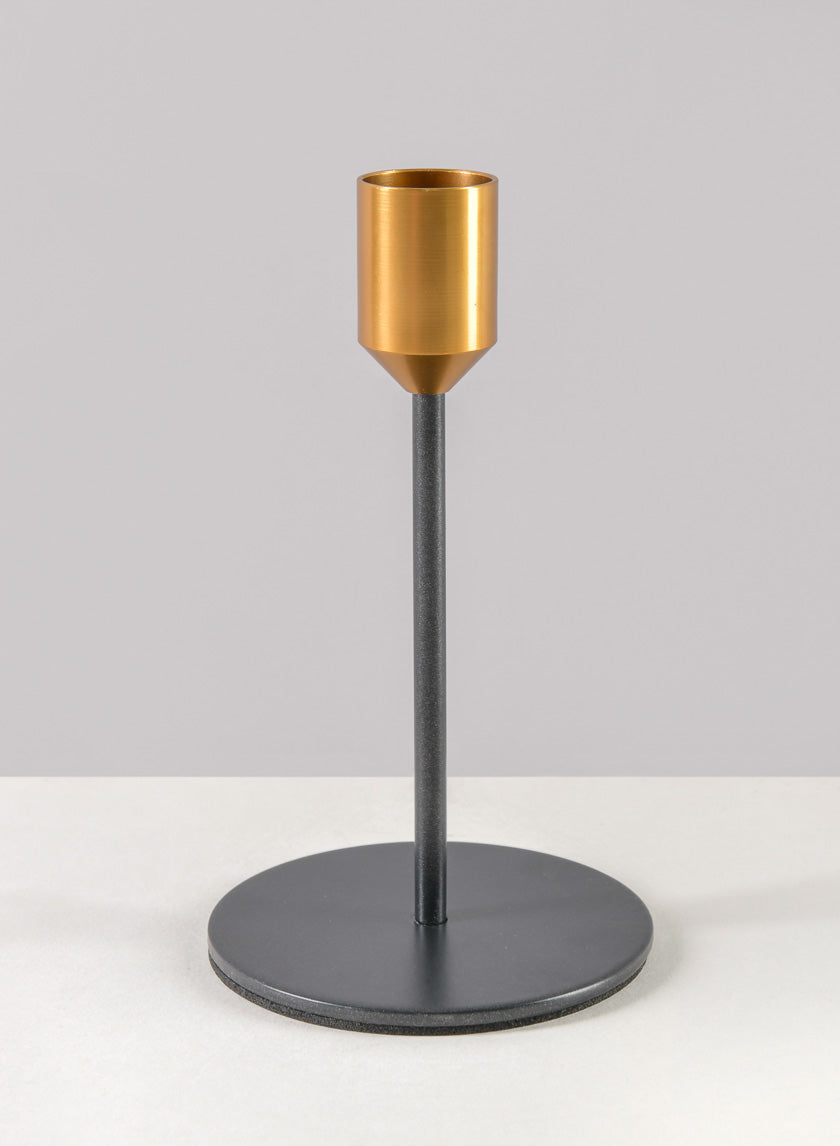 Barney Black Gold Taper Metal Holder Decor Jamali Garden Black 5.5in Tall - Small EACH
