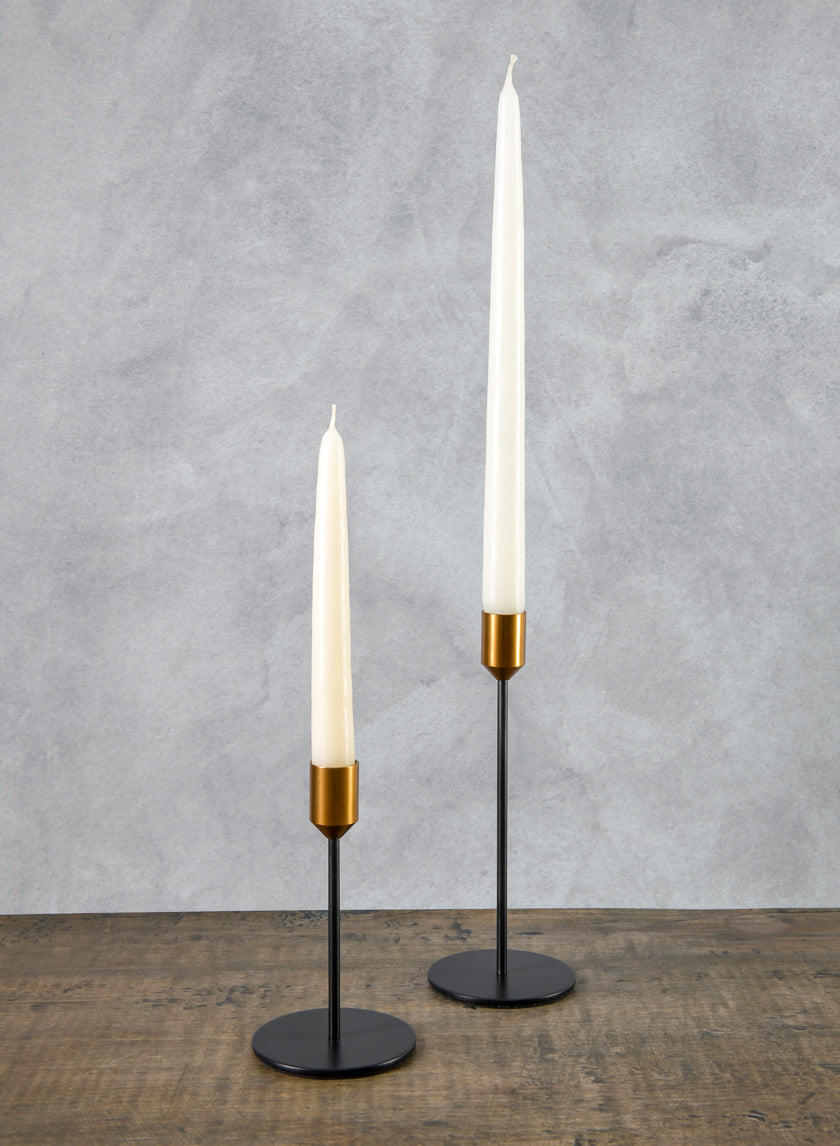 Barney Black Gold Taper Metal Holder Decor Jamali Garden