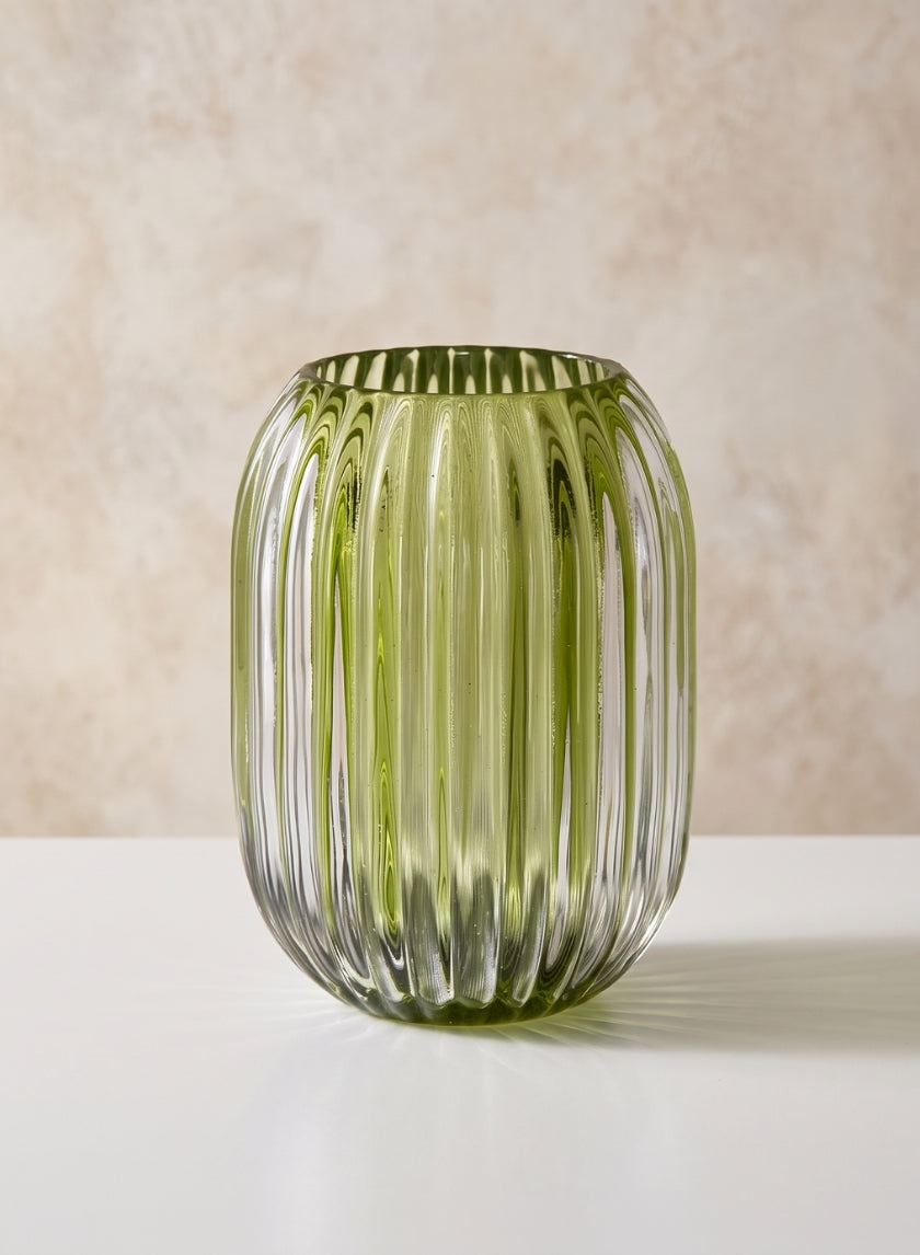 5in Tall Optical Glass Votive Holder Decor Jamali Garden