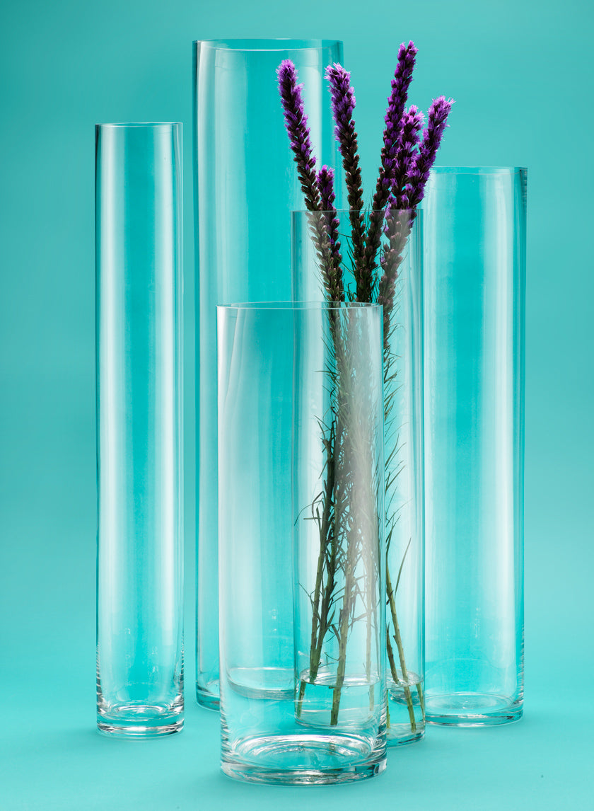23 ½-inch and 31 ½-inch High Glass Cylinder Decor Jamali Garden