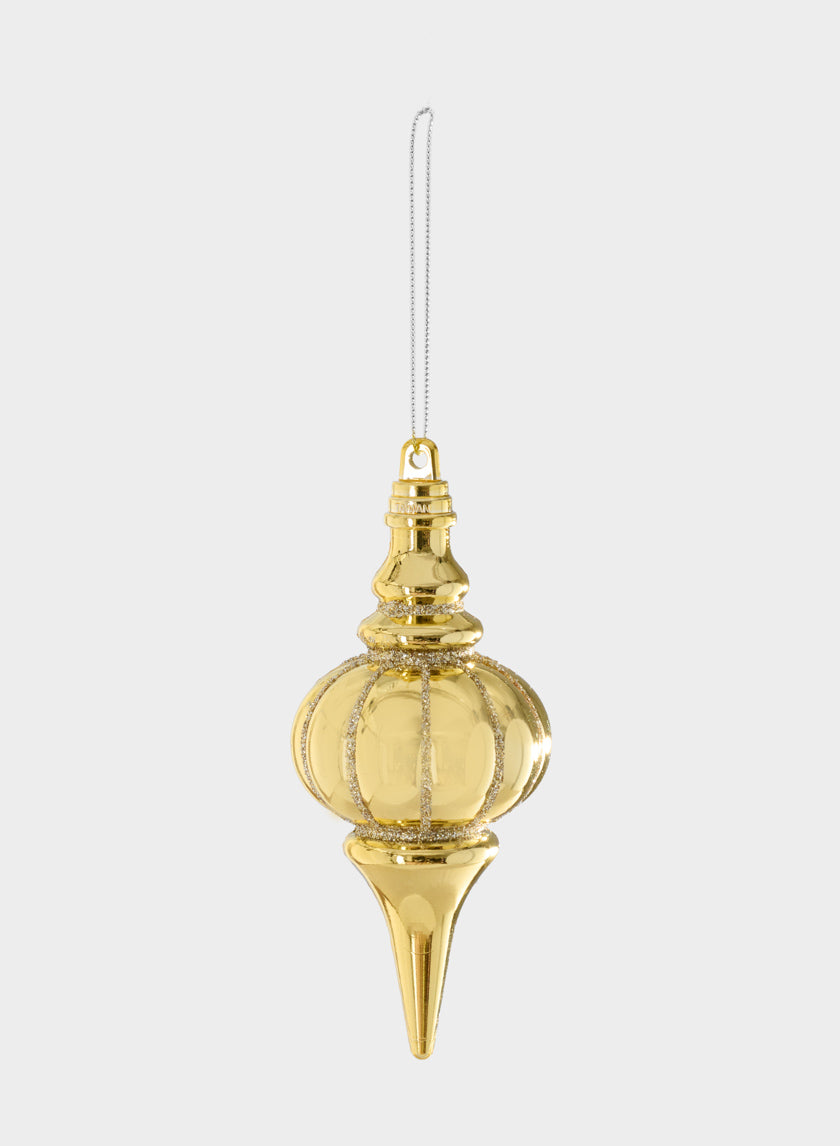 5in Gold Glittred Plastic Finial