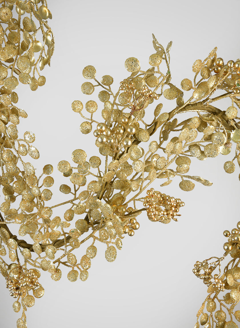 60in Long Gold Glitter Garland Decor Jamali Garden