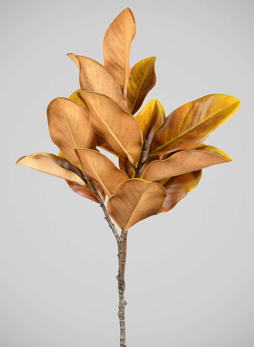 40in Long Real Touch Real Look Autumn Magnolia Leaves Stem Decor Jamali Garden