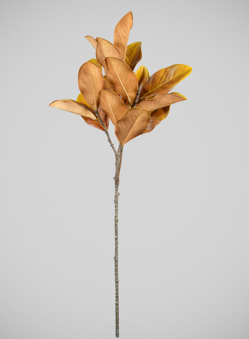 40in Long Real Touch Real Look Autumn Magnolia Leaves Stem Decor Jamali Garden