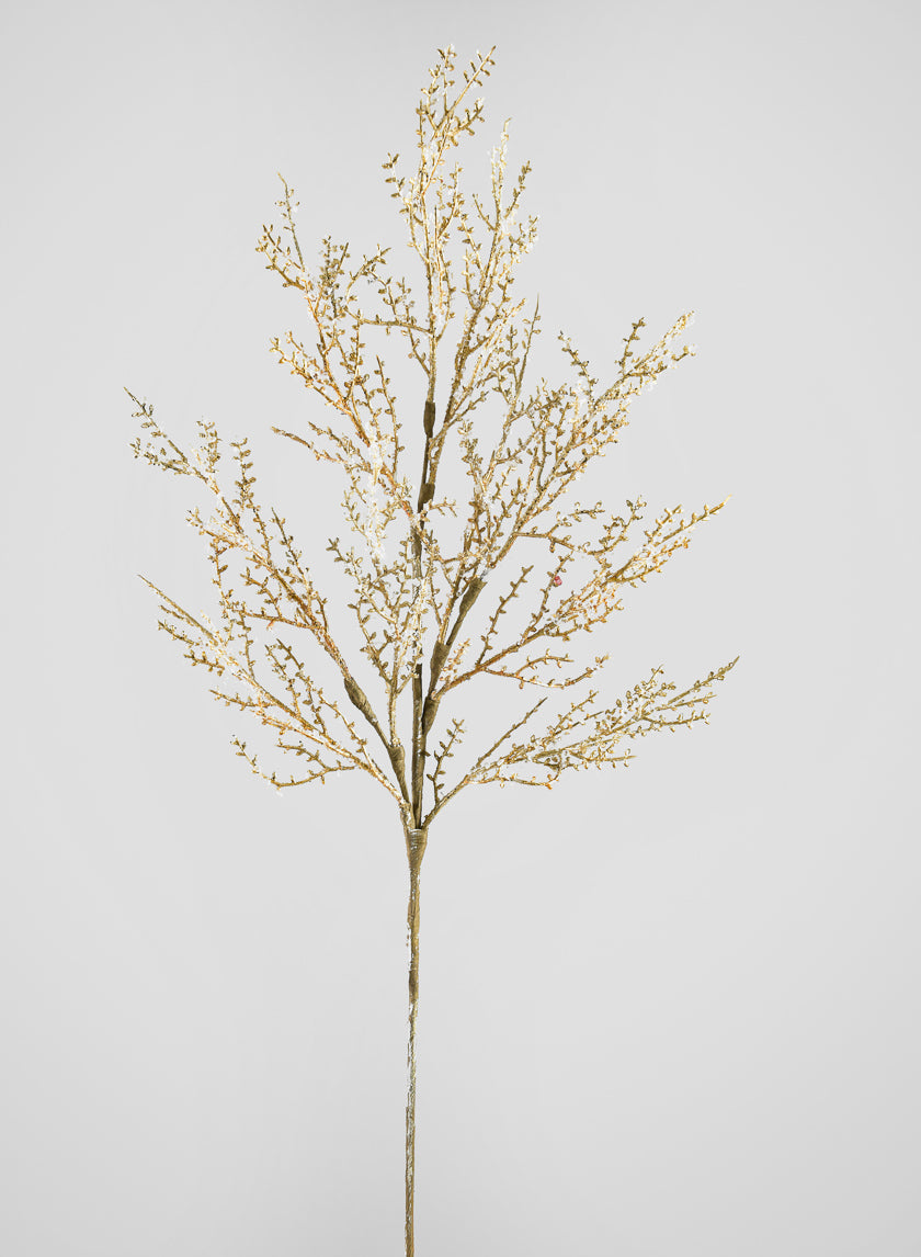 28in Long Gold Glitter Twig Spray Decor Jamali Garden