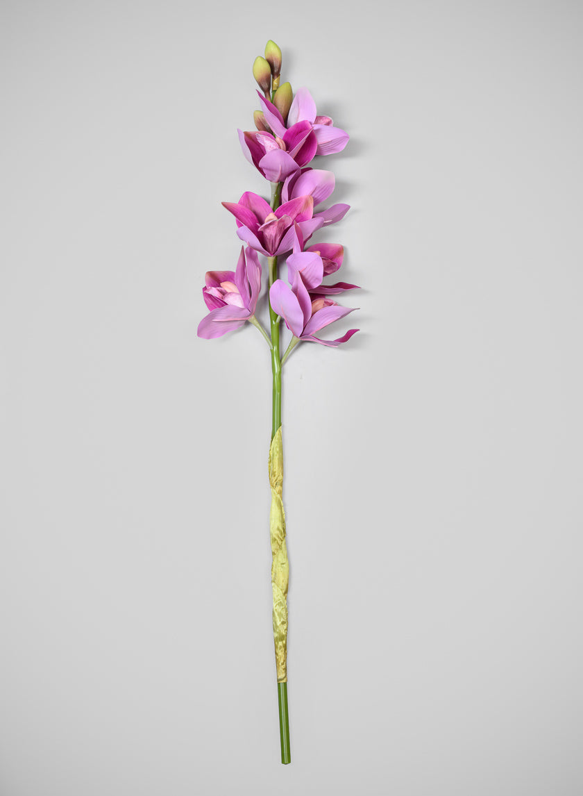 31in Long Real Touch Real Look Cymbidium Orchid Stem Decor Jamali Garden