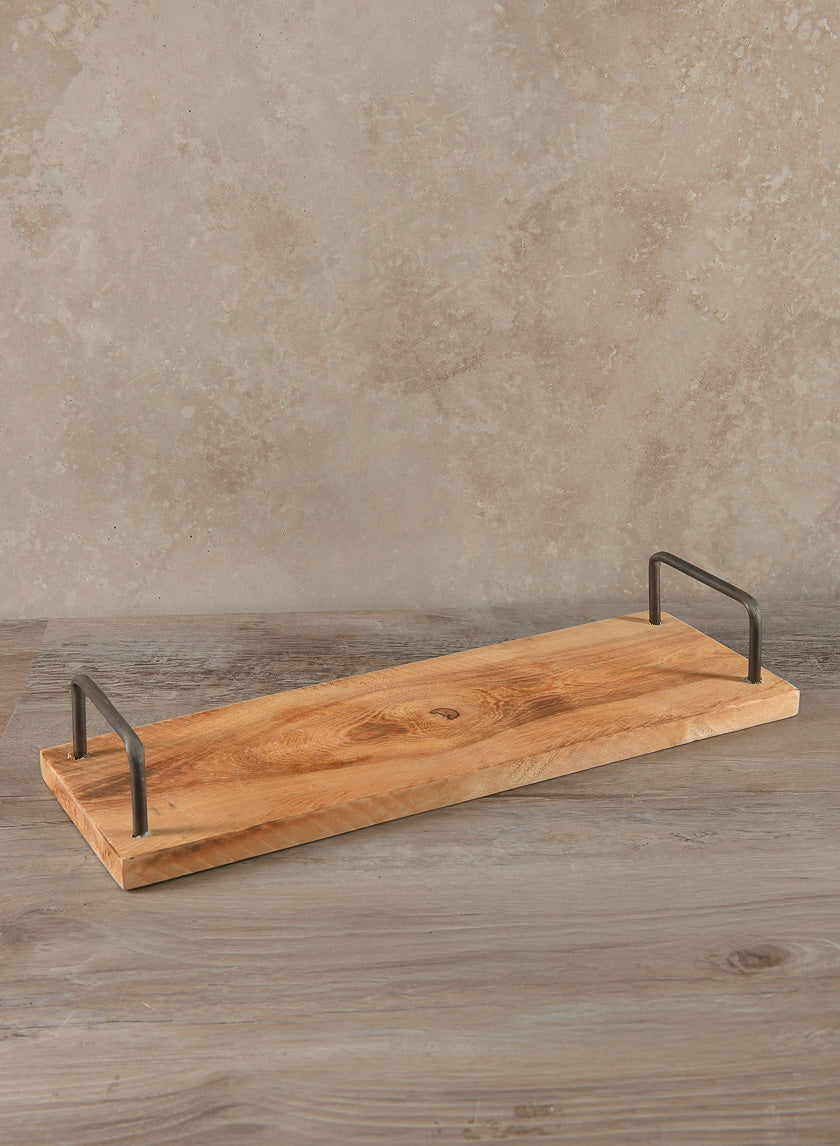 18in Long Raw Wood Serving Tray Decor Jamali Garden