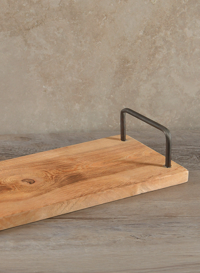 18in Long Raw Wood Serving Tray Decor Jamali Garden