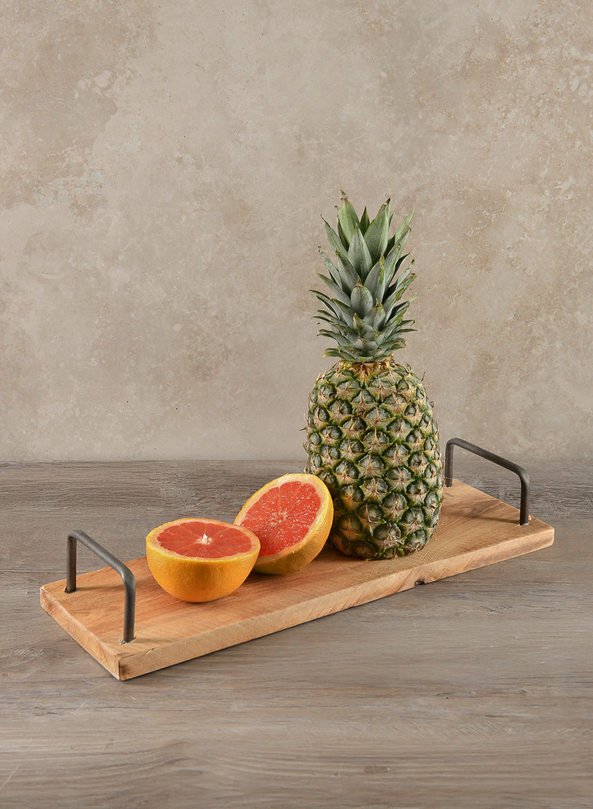 18in Long Raw Wood Serving Tray Decor Jamali Garden