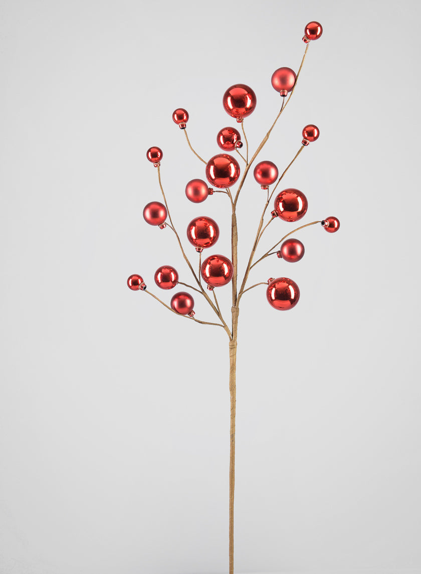 31in Long Red Ball Spray Decor Jamali Garden
