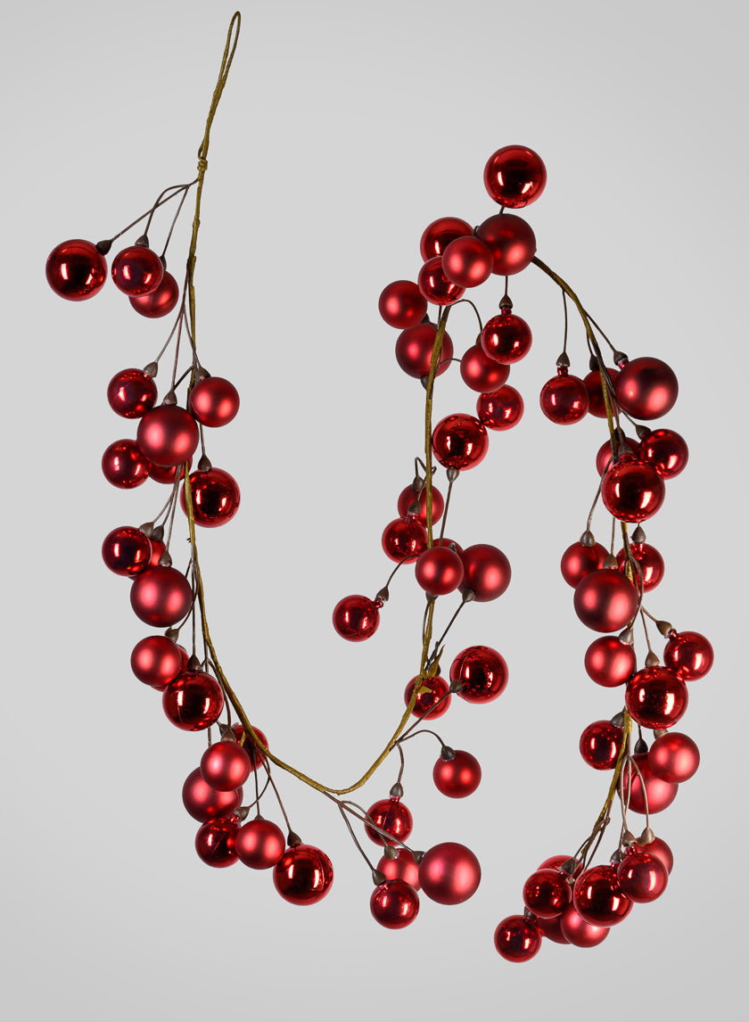 69in Long Red Ball Garland Decor Jamali Garden