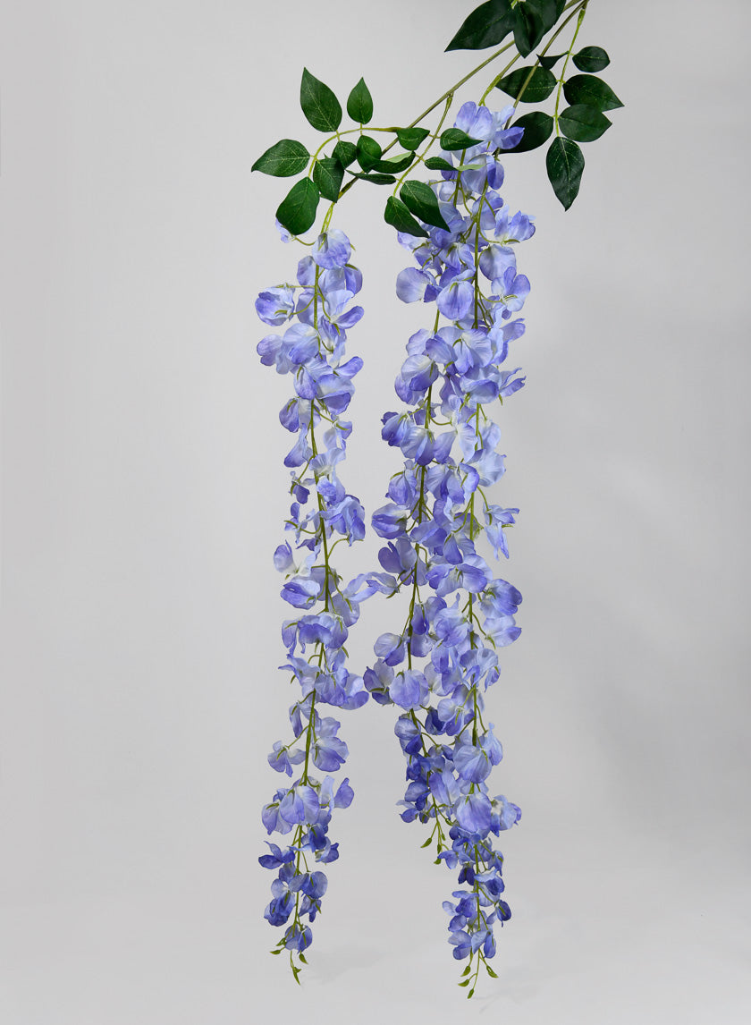 49in Long Triple Large Blue Wisteria Spray Decor Jamali Garden