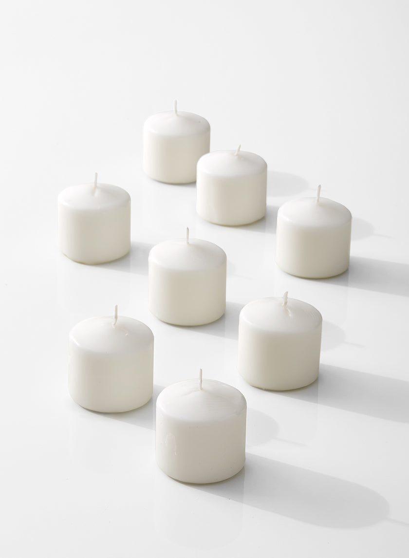 2 x 2in White Pillar Candle, Set of 8 Decor Jamali Garden