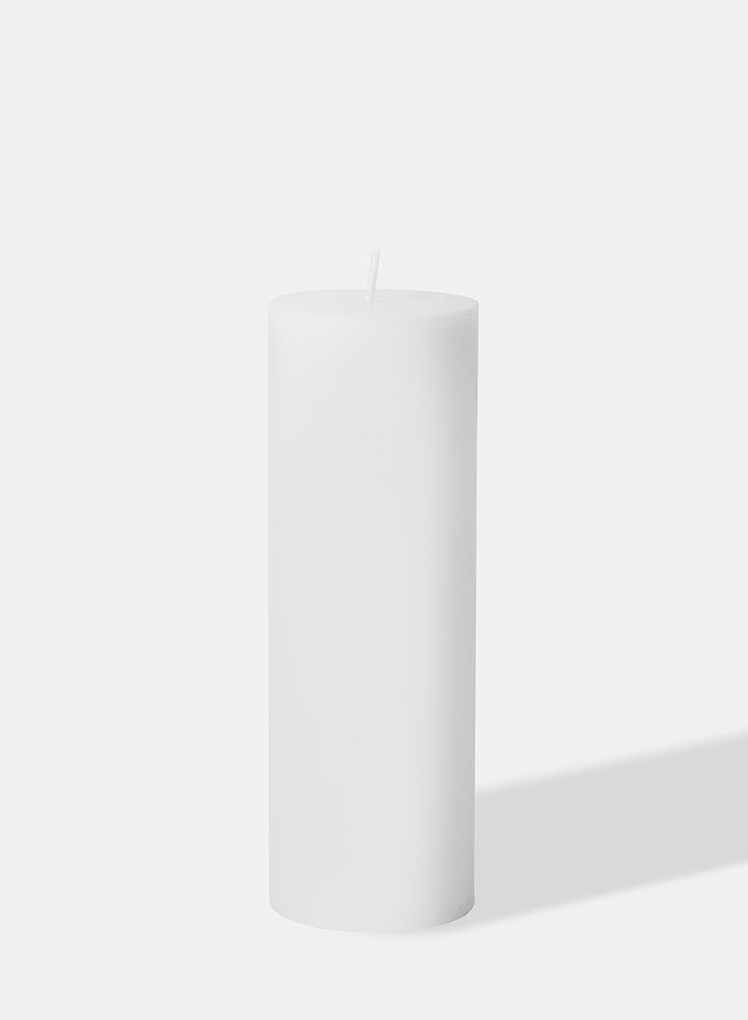 2 x 6in White Pillar Candle Decor Jamali Garden