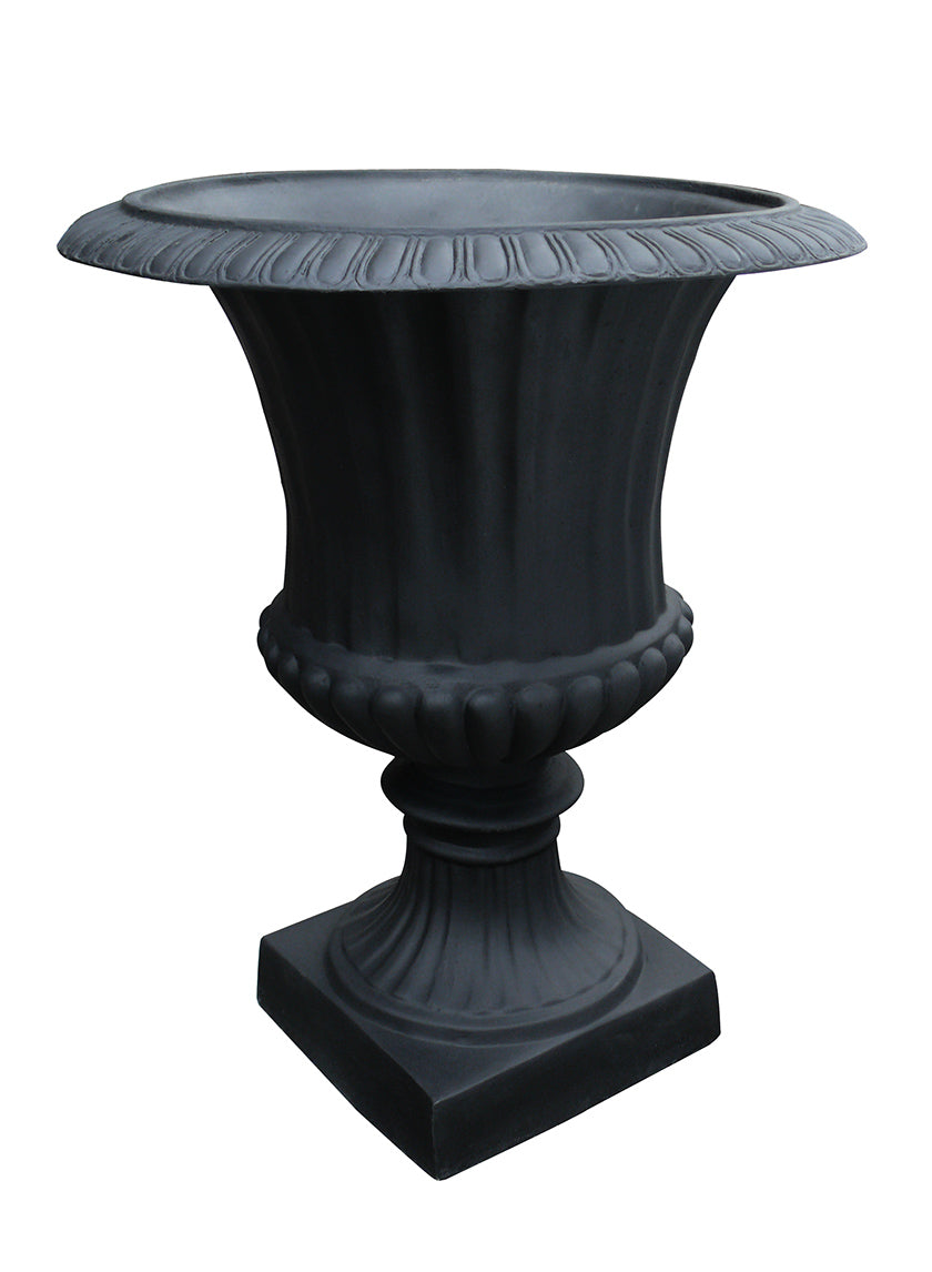 30in Tall Black Urn Decor Jamali Garden