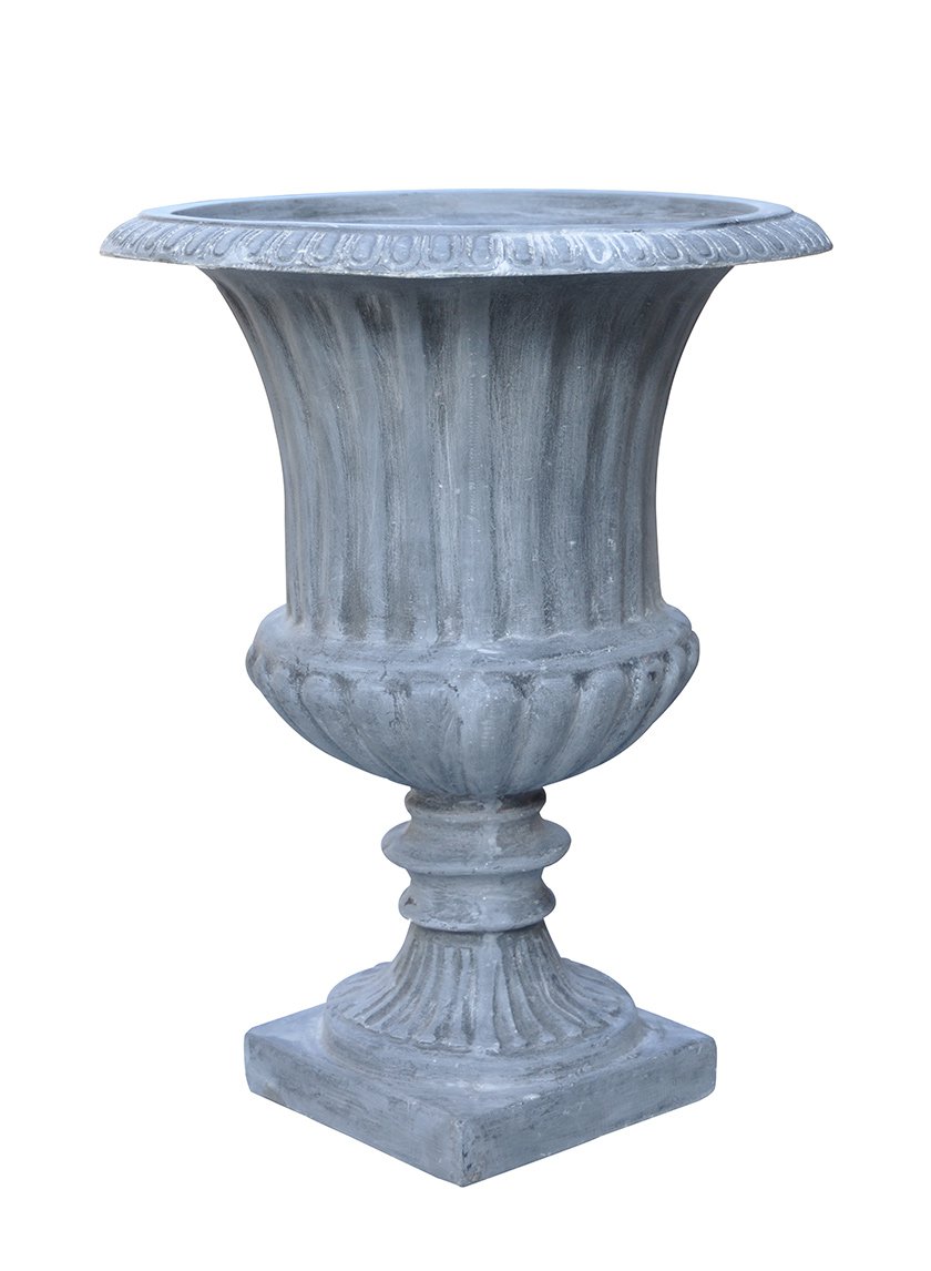 30in Tall Zinc Urn Decor Jamali Garden