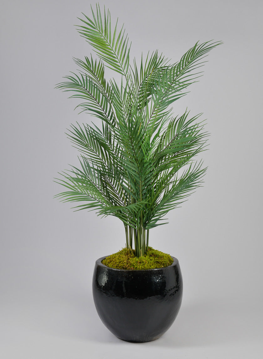 Grand Bowl Clay & Ceramic Planter, Mesquite Black Decor Jamali Garden