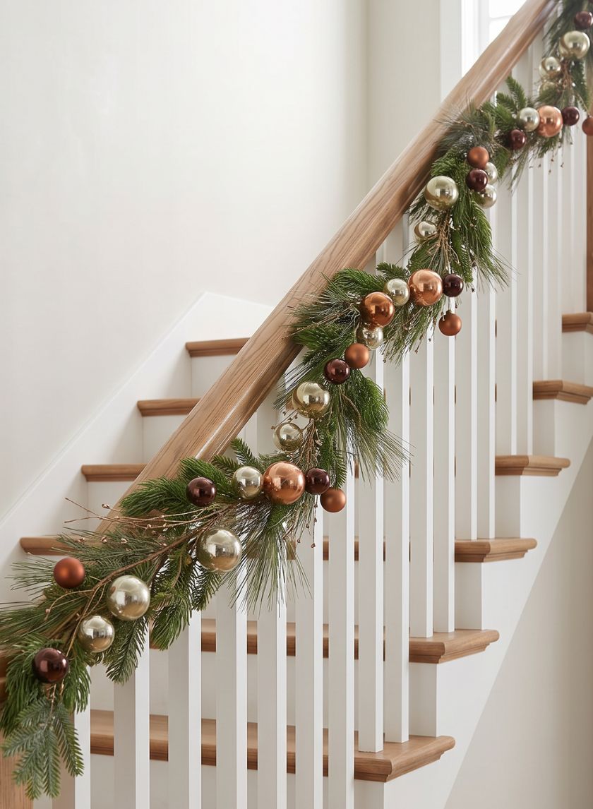 60in Long Classic Pine Garland with Gold Ornaments and Glitter Berries, Case of 4 Decor Jamali Garden
