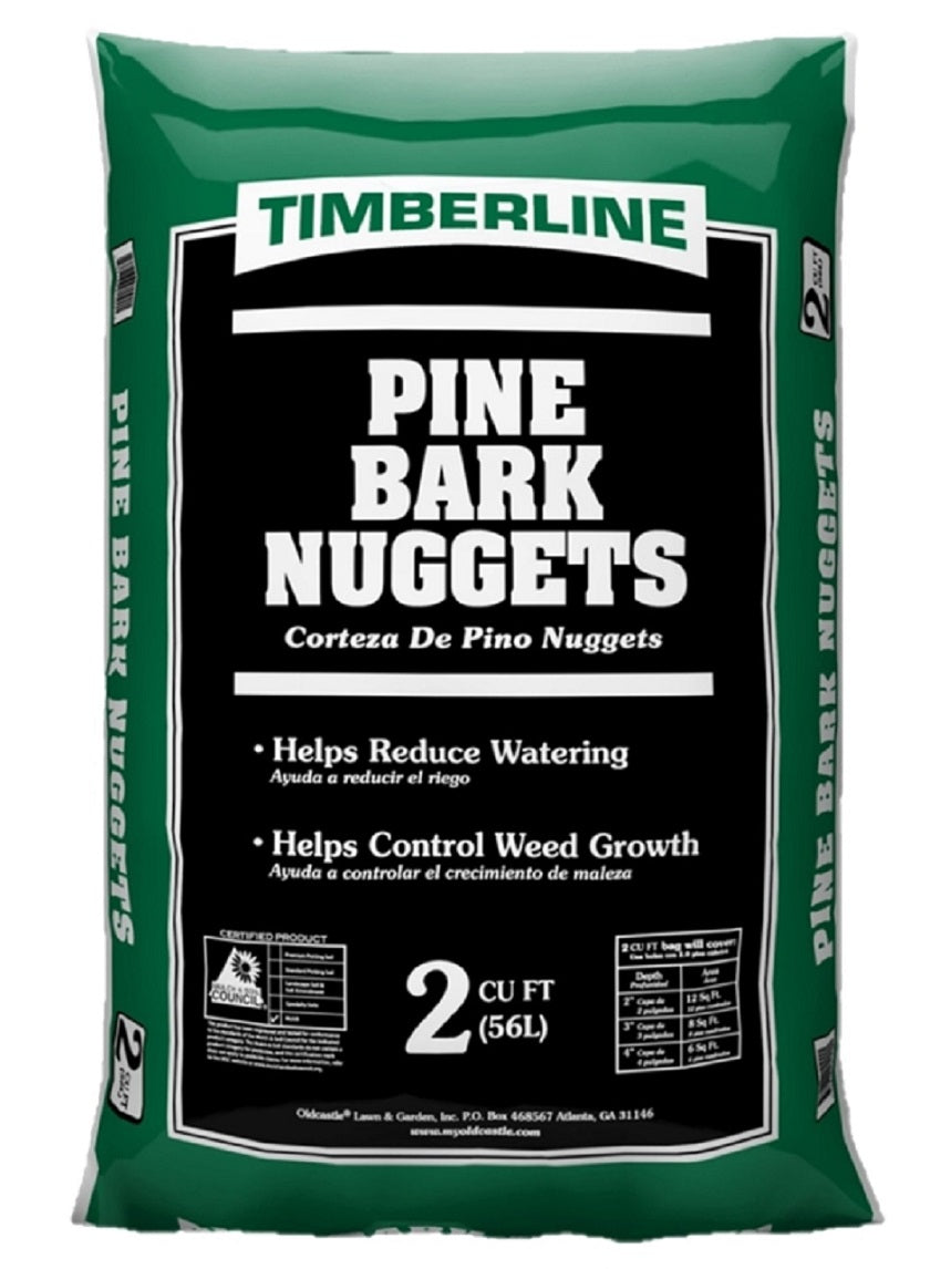 Timberline Pine Bark Nuggets 2cu ft Decor Jamali Garden