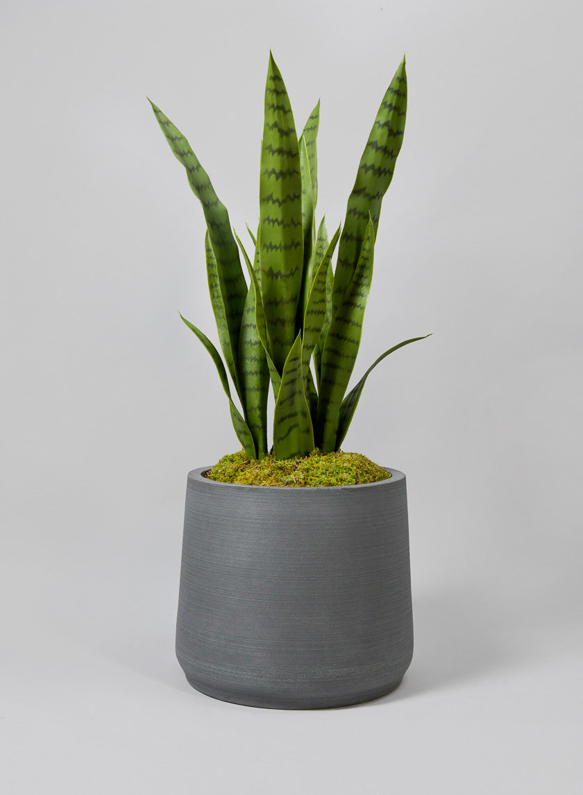 Alaric Gray Fiber Planter Decor Jamali Garden Gray 11.5in Tall EACH