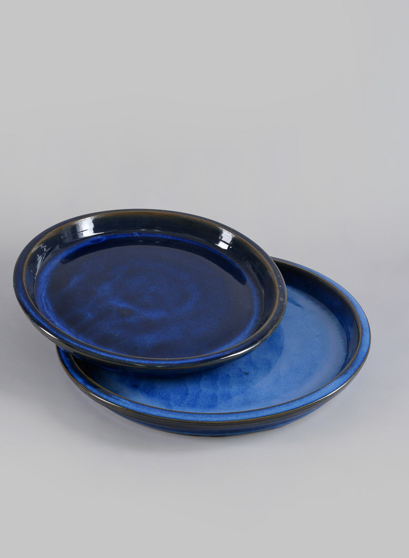 Blue Clay & Ceramic Saucer Decor Jamali Garden