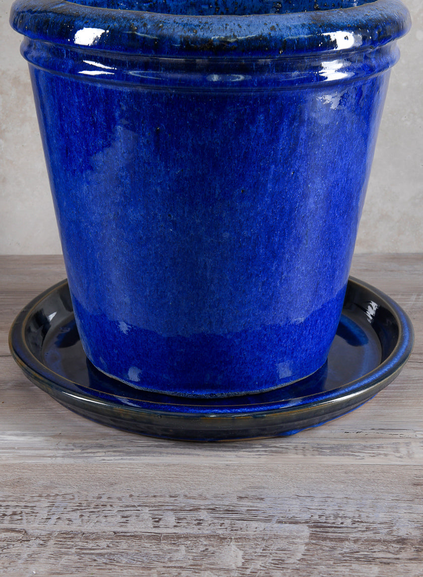 Blue Clay & Ceramic Saucer Decor Jamali Garden