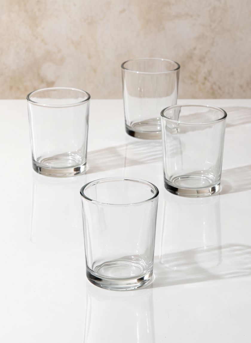 2.5in Tall Clear Glass Votive Holder Decor Jamali Garden