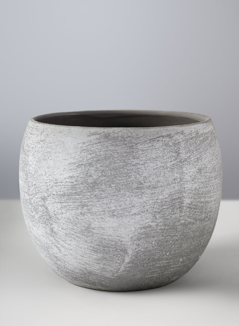 Iquitos Venetian Grey Ceramic Pot Decor Jamali Garden