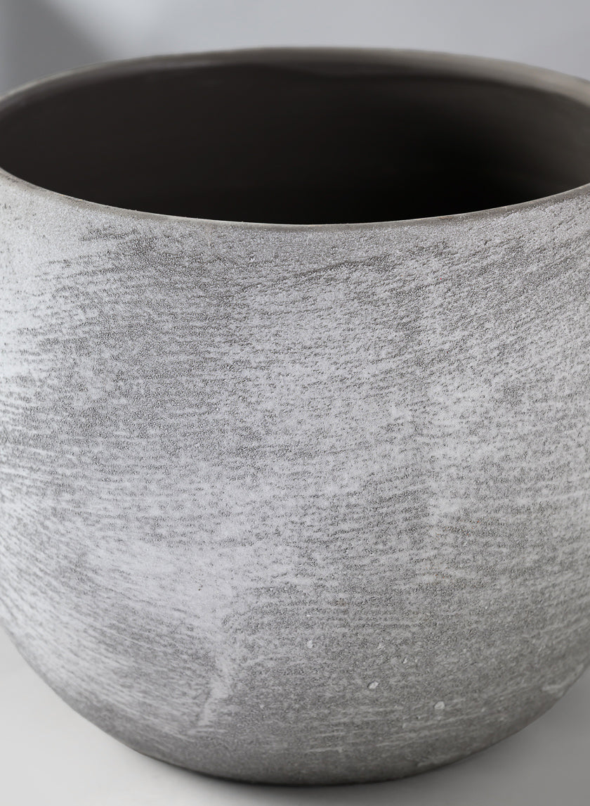 Iquitos Venetian Grey Ceramic Pot Decor Jamali Garden