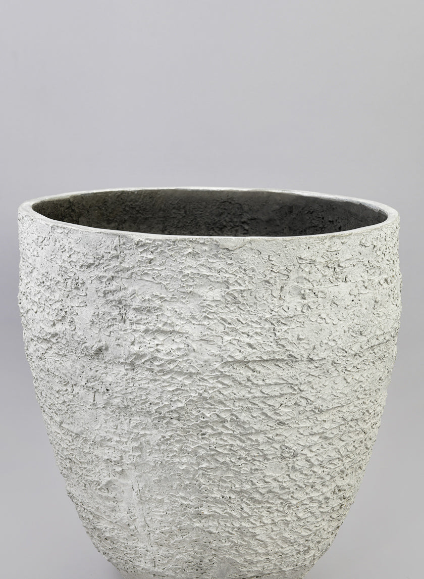 14.75in Tall Mesquite Chalk Stone Planter, Medium Decor Jamali Garden