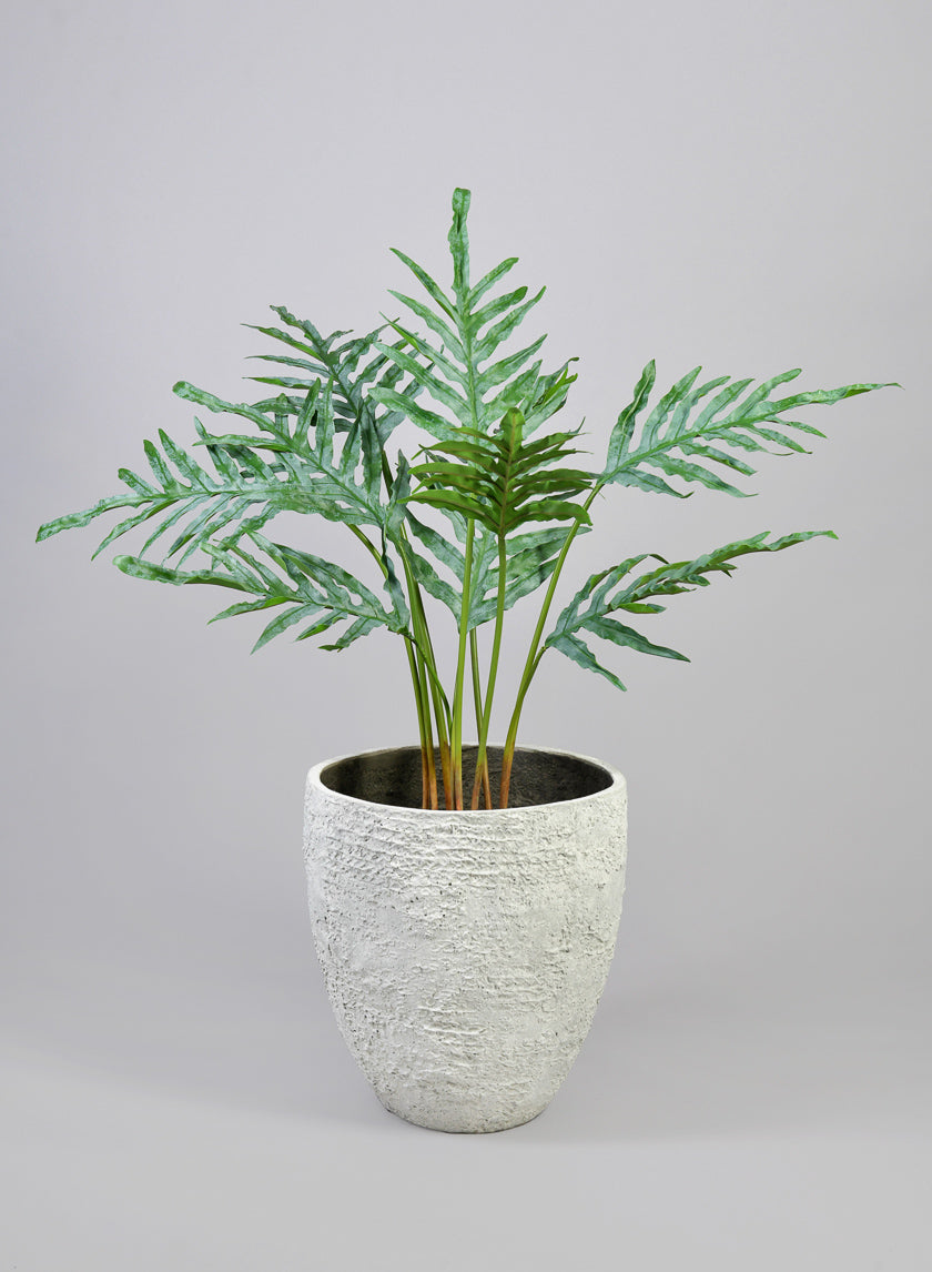 14.75in Tall Mesquite Chalk Stone Planter, Medium Decor Jamali Garden