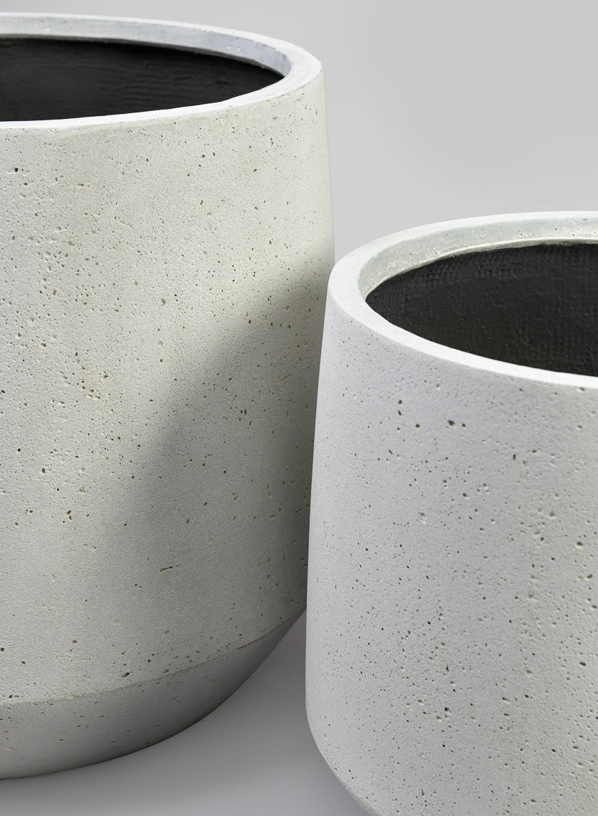 15in Tall Santa Fe Sand Rock Antique White Planter, Medium Decor Jamali Garden