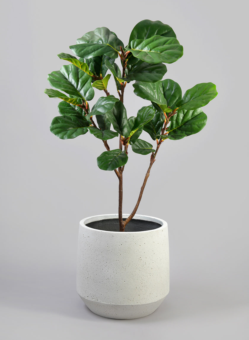 15in Tall Santa Fe Sand Rock Antique White Planter, Medium Decor Jamali Garden