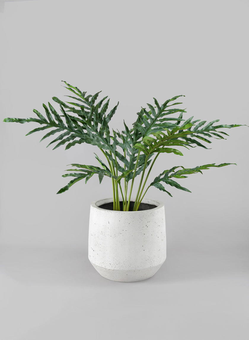 Santa Fe Sand Rock Antique White Planter Decor Jamali Garden 11in Tall EACH