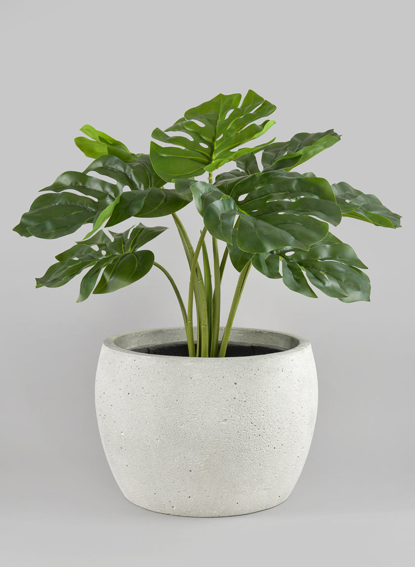 Santa Fe Sand Rock Antique White Low Planter Decor Jamali Garden 14in Tall EACH