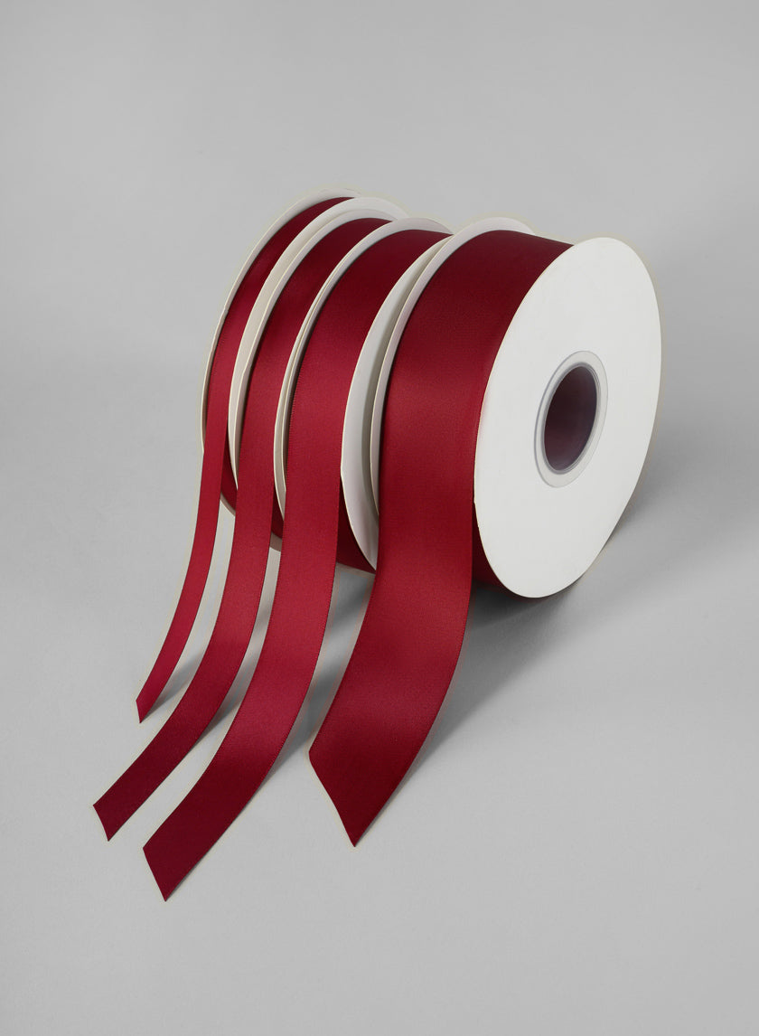 Wine Double Faced Satin Ribbon 50 Yard Spool Decor Jamali Garden