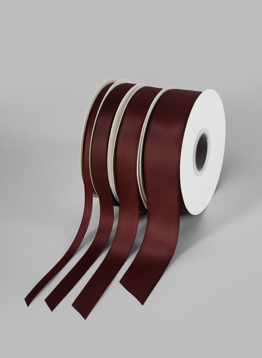Burgundy Double Faced Satin Ribbon 50 Yard Spool Decor Jamali Garden