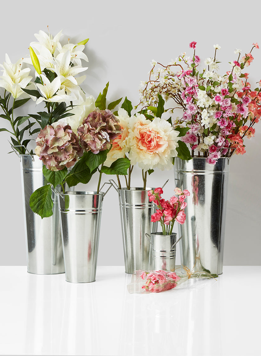 Zinc French Vases With Square Handles Decor Jamali Garden