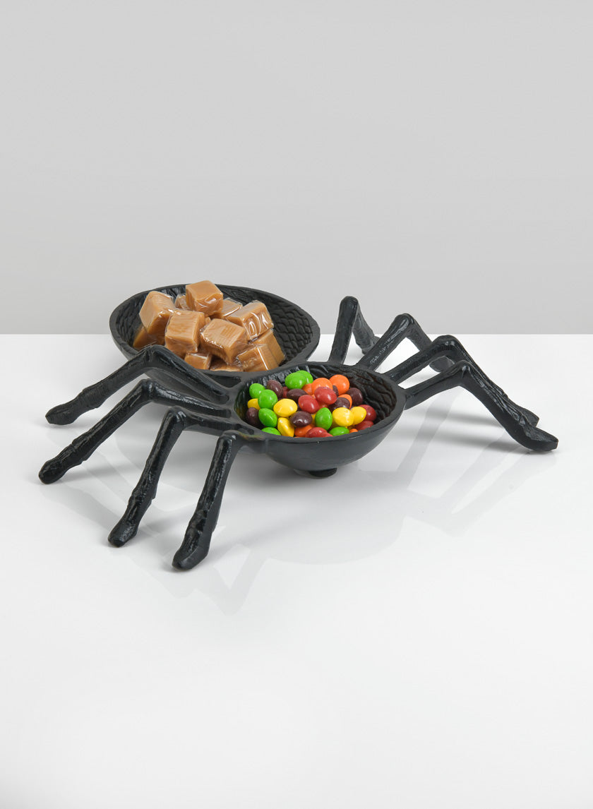 10in Long Spooky Spider Dish Decor Jamali Garden
