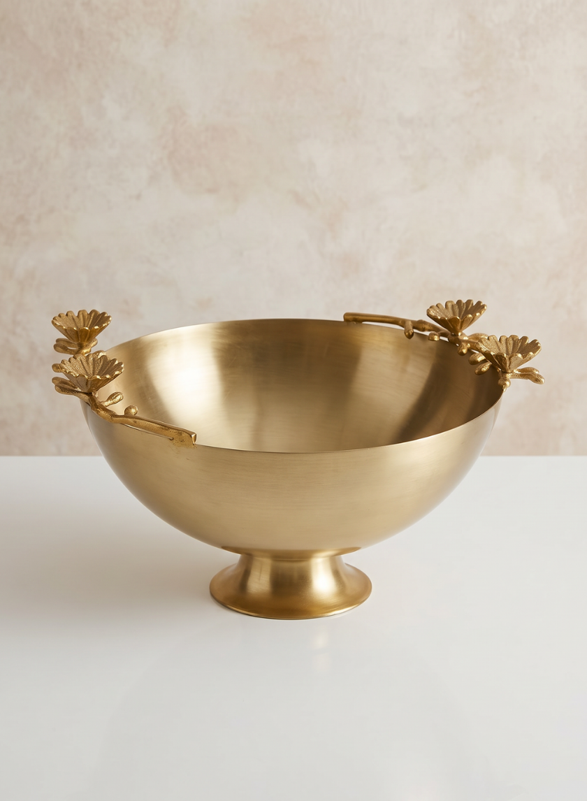 10in Wide Kamran Large Serving Metal Bowl Decor Jamali Garden