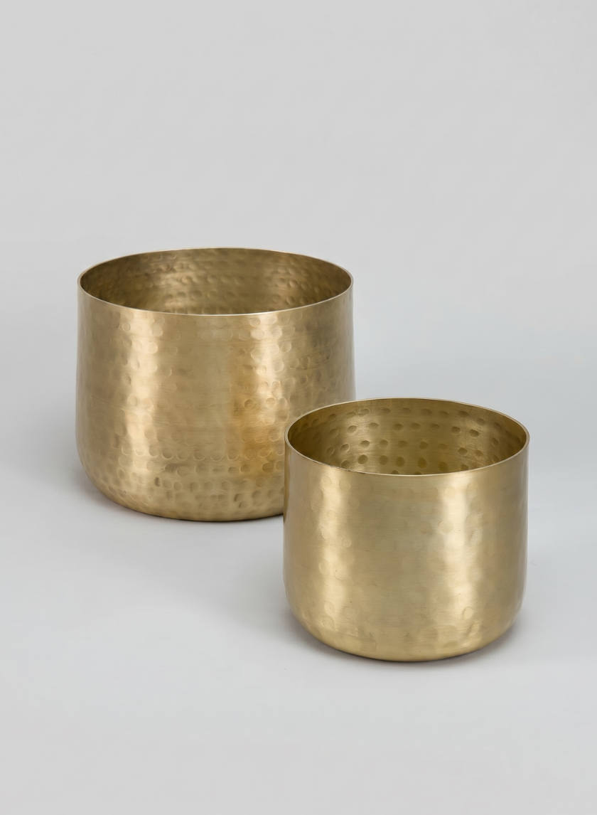Mysore Brass Look Aluminum Pot Decor Jamali Garden
