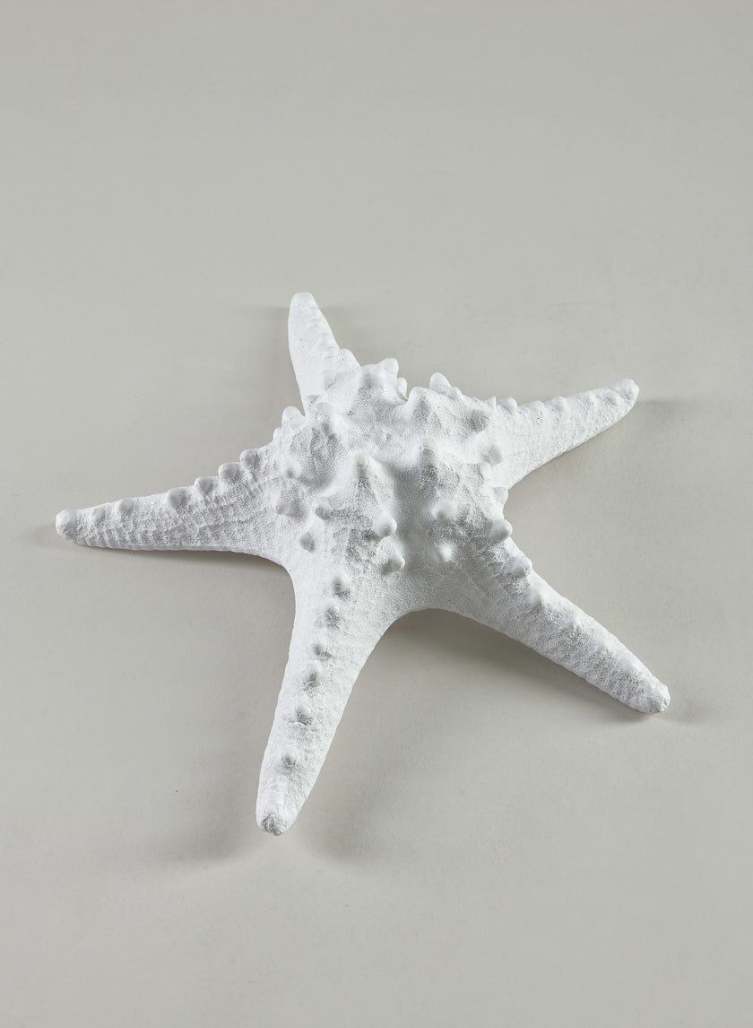 9in Long Artificial Giant White Knobby Starfish Decor Jamali Garden