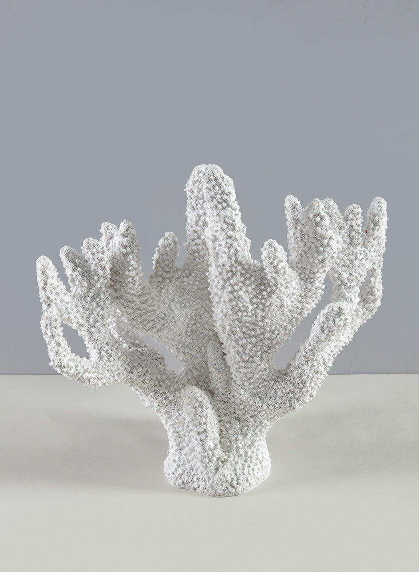 10in Long Artificial White Finger Coral Decor Jamali Garden