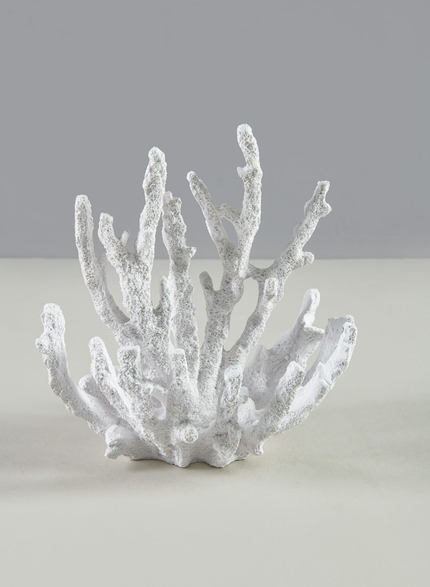 6in Long Artificial White Staghorn Coral Decor Jamali Garden